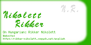 nikolett rikker business card